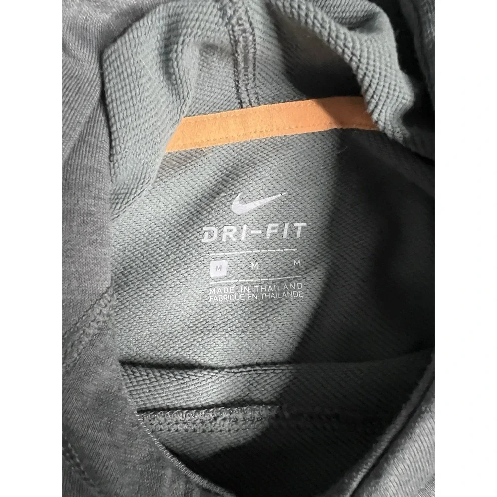 Nike Men's Sweatshirt Adult Medium Gray Orange Pullover Athletic Hoodie